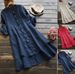 Women's Clothing Spring And Summer Solid Color Button Cotton And Linen Long Sleeve Long Shirt_ecoleips.com