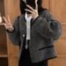 French Retro Style Women's Jacket, High-end, Trendy, Slimming, Short Cardigan Top For Spring_ecoleips.com