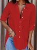 Plus Size Shirt Women's Oversized Longline Button Down Blouse - Minimalist Loose Fit Work & Casual Top_ecoleips.com
