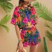 Women's Clothing Suit Casual Short Sleeved Shorts Women's Clothing Two Piece Set Printing_ecoleips.com