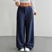 Voya Autumn Winter European And American Women's Clothing Solid Color Corduroy Loose Zipper Button Wide Leg_ecoleips.com