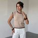 New Autumn And Winter Color-blocked Round-neck Knitted Vest For Women, Loose Sleeveless Sweater Vest, Cross-border_ecoleips.com