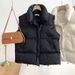 Women's Clothing small fragrant style stand collar new sleeveless cotton vest outer wear vest jacket trendy_ecoleips.com
