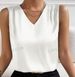 Women's Elegant Satin Suit Vest Sleeveless Design European American Style Commuter Top Base Layer 2025 New Fashion_ecoleips.com