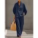 Women's Clothing Casual Shirt And Trousers Set - Urban Style Outfit For Everyday Wear_ecoleips.com