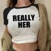 Women's Clothing Fashion Hip Hop Letter Pattern Printed Short Top Sexy Hot Girl Navel Baring T Shirt_ecoleips.com