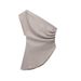 Women's Asymmetrical Vest Top One Shoulder European American Style Summer Clothing with Pleats_ecoleips.com