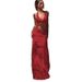 Spring/Summer Women's Two Piece Set Halter Neck Pleated Camisole Top With Ruffled Long Skirt Pant Suit_ecoleips.com