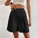 2025s 2025 Summer New Elegant Commuter Pants Women's Casual High Waist Wide Leg Shorts_ecoleips.com
