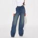 Women's Relaxed Fit Straight Leg Jeans - High Waist Washed Denim Pants For Casual Comfort (Light Blue, Vintage Blue)_ecoleips.com