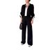 Women's Clothing Casual Fashion Colorblock Zipper Lapel Long Sleeve Top and Pants Two piece Set_ecoleips.com