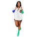 F200 European And American Women's Clothing Casual Fashion Colorful Threaded Patchwork Multicolor Button Cardigan_ecoleips.com