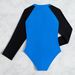 Muslim Swimsuit Slimming Long Sleeve Surf Suit Bikini Women's Color Block European And American Style With Chest Pad_ecoleips.com