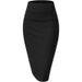 High-Waist Slit Pencil Skirt – Stretchy Milk Silk For Office & Night Out (XS-XL, Black/White/Mustard, Euro Slim Fit)_ecoleips.com