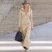 Women's Clothing Zip Neck Long Sleeve Dress - Slim Fit Autumn Winter Dress Elegant Midi Dress For Office & Casual Wear (Black, Sky Blue, Beige, Pink)_ecoleips.com