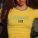 Cross-Border Short Slim Fit Letter European And American Y2K Women's Summer T-Shirt Crop Top Sexy Streetwear_ecoleips.com