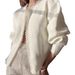 Short Sleeveless Pearl-Trimmed Knit Cardigan – 3D Textured Open-Front Sweater (Black/White, S-XL)_ecoleips.com