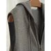 Aria Basics Vintage High-quality Japanese-style Raccoon Fur Knitted Vest, Sleeveless Gray Hooded Zip-up Cardigan Sweater For Women_ecoleips.com