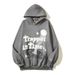 Women's Clothing high street hip hop Travis retro distressed trapped in time foam printed hoodie sweatshirt_ecoleips.com
