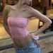 Women's Trendy Street Style Sexy Strapless Vest Top with Sparkling Back Tight Fit New 2026_ecoleips.com