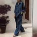 Women's Clothing Women's Long Sleeved Shirts And Loose Pants Two Piece Suit_ecoleips.com