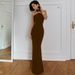European And American Hot-Selling Women's Fashion 2025 Summer New Fashionable Elegant Slim High Neck Sleeveless Split_ecoleips.com