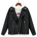 Cropped Biker Jacket For Women – Oversized Fit With Vintage Distressed Leather ( Streetwear Staple)_ecoleips.com