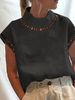 Women's Casual High Collar Linen Lace Shirt Solid Color Breathable Hollow Top For Summer Spring/Autumn Regular Fit Elegant Fashion_ecoleips.com