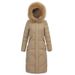 Women’s Slim-Fit Long Parka Coat With Raccoon Fur Hood – Winter Warm Trench Jacket, Thickened Insulated Outerwear, Russian-Inspired Style_ecoleips.com