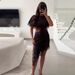 French Style Sexy Hot Girl Elegant Lace Splicing Waist Exposed Dress For Women Summer Party Vacation Bodycon Evening Dress_ecoleips.com
