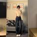 Women's Clothing Summer Design Niche Straight Pants High Waist Loose Slim Wide Leg Pants_ecoleips.com