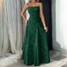 Elegant Strapless Floral Lace Dress – Women’s Summer Cocktail Dress (Breathable & Lightweight) – Chic & Feminine For Spring & Summer_ecoleips.com