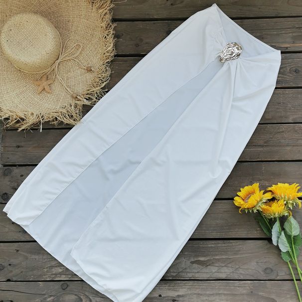 Women's Clothing New Solid Color One Piece Swimsuit For Women Sexy Deep V Backless Skirt Two Piece Suit_ecoleips.com