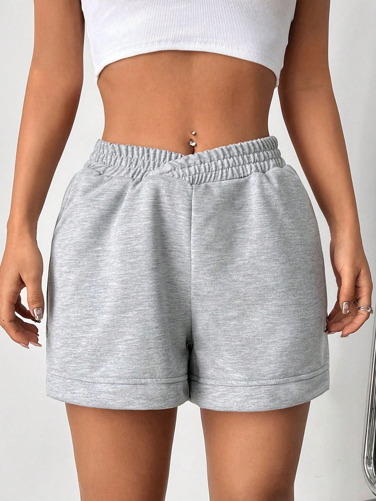 European And American Women's Fashion Versatile Holiday Leisure Sweater Shorts_ecoleips.com