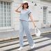 Women's Clothing New Summer Clothing Women's Suits Vest Tops Casual Trousers Wide Leg Pants_ecoleips.com