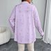 Plus Size Women’s Blouse With Bow Print – Oversized Long Sleeve Shirt For Autumn, Casual & Stylish_ecoleips.com