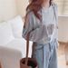 real-shot Autumn Hooded Cotton Solid Color Versatile Off-shoulder Loose Lightweight Hoodie Jacket Top For_ecoleips.com