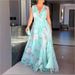 In Stock European And American Foreign Trade New Women's Clothing Off-Shoulder Printed Summer Backless Dress High_ecoleips.com