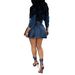 Women's Clothing Denim Skirt Suit Washed Denim Jacket Sexy Short Skirt Spring Autumn Summer_ecoleips.com