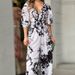 2026 New Spring Women's Clothing: Cross-Border European And American Jumpsuit, Elegant Printed Batwing Sleeve_ecoleips.com