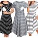 Women's Clothing Hot Selling Striped Multifunctional Striped Maternity Dress Mother Nursing Dress_ecoleips.com