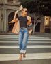 New Elastic Straight Jeans Women's Quality Retro Curling High Waist Trousers_ecoleips.com