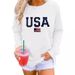 Women's Clothing Holiday Printed Round Neck Sweater Women's Tops_ecoleips.com