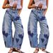 Women’s Clothing Spring Casual Loose Mid Waist Tube Shaped Women's Jeans_ecoleips.com