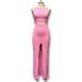Women's Clothing Summer Style Women's Vest Dress Set Slim Fit Solid Color Popular Slit Skirt Two Piece Women's Clothing_ecoleips.com