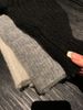 girl High Neck Slim Fit Knitted Base Shirt For Women, Autumn And Winter Inner Wear, Black Sleeve Tight-Fitting High-End Short_ecoleips.com