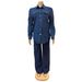Women's Long Sleeved Lapel Cardigan With Pocket Straight Trousers Suit Casual Spring Autumn Summer Top Bottom Set_ecoleips.com