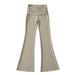 Women's Clothing Hot Girl Style Low Waist Knitted Flared Pants Suit Casual Pants Elastic Tight Hip Trousers Mopping Pants_ecoleips.com