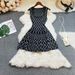 YuooMuoo Brand Fashion A-line Short Women Dress Elegant Y2K Geometric Knitted Summer Dress Female Harajuku Black Party Vestidos_ecoleips.com