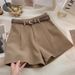 Women's Clothing Retro Simple Outer Wear High Waist A Wide Leg Pants_ecoleips.com